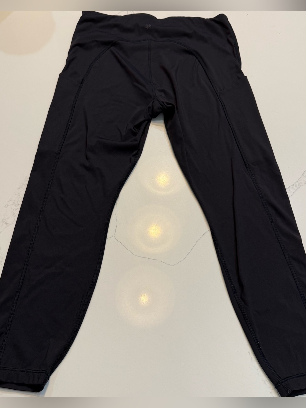 Athleta Ultimate Stash 7/8 Tight Leggings Black Pockets Women's Large L
